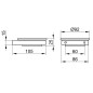 Keuco Edition 90 - Porte-savon avec support, verre/chrome 19155019000
