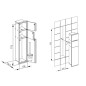 Keuco Plan Integral - Porte-rouleau toilette avec brosse de toilette à encastrer,  porte gauche, chrome 44964011701