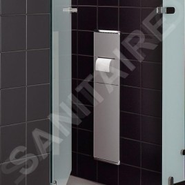 Keuco Plan Integral - Porte-rouleau toilette avec brosse de toilette à encastrer,  porte gauche, chrome 44964011701