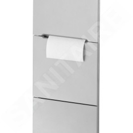 Keuco Plan Integral - Porte-rouleau toilette avec brosse de toilette à encastrer,  porte gauche, chrome 44964011701