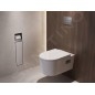 Hansgrohe XtraStoris Rock - Porte-rouleau toilette avec brosse de toilette à encastrer, avec porte, blanc mat 56062700