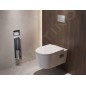 Hansgrohe XtraStoris Rock - Porte-rouleau toilette avec brosse de toilette à encastrer, avec porte, blanc mat 56062700