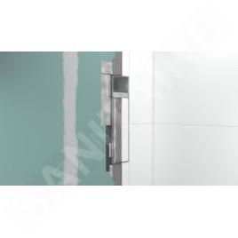Hansgrohe XtraStoris Rock - Porte-rouleau toilette avec brosse de toilette à encastrer, avec porte, acier brossé 56062800