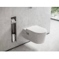 Hansgrohe XtraStoris Rock - Porte-rouleau toilette avec brosse de toilette à encastrer, avec porte, acier brossé 56062800