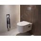 Hansgrohe XtraStoris Rock - Porte-rouleau toilette avec brosse de toilette à encastrer, avec porte, acier brossé 56062800
