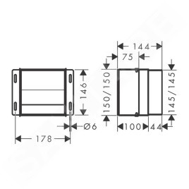 Hansgrohe XtraStoris Original - Porte-papier toilette encastré, blanc mat 56065700