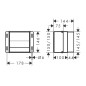 Hansgrohe XtraStoris Original - Porte-papier toilette encastré, acier brossé 56065800