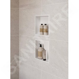 Hansgrohe XtraStoris Original - Niche murale avec cadre, 300 x 300 x 70 mm, blanc mat 56093700