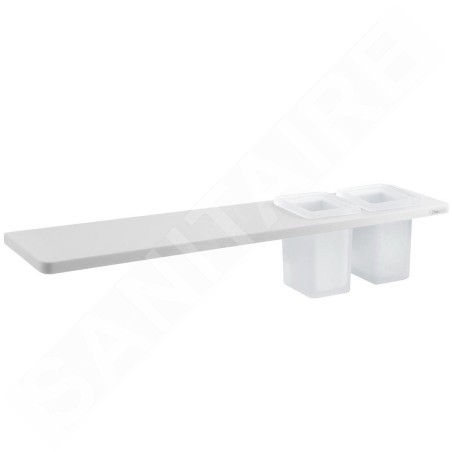Sapho Abeline - Étagère avec verres, 50 cm, blanc mat AE502-0101-01