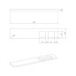 Sapho Abeline - Étagère avec distributeur et verre, 50 cm, blanc mat/noir AE502-0101-03