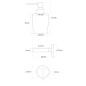 Sapho X-Round - Distributeur de savon avec support, verre mat / doré XR103GB