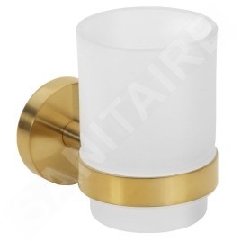 Sapho X-Round - Verre pour brosse à dents et dentifrice, verre mat / doré XR903GB