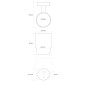 Sapho X-Round - Verre pour brosse à dents et dentifrice, verre mat / doré XR903GB
