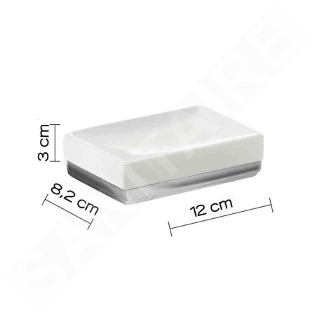 Sapho Gedy Lucy - Porte-savon à poser, blanc LY11