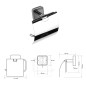 Sapho Insia - Porte-papier de toilette avec couvercle, chrome IS007