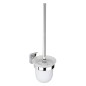 Sapho Insia - Brosse de toilette avec support mural, chrome IS008