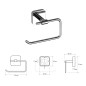 Sapho Insia - Porte-papier toilette, chrome IS017