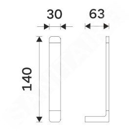 Nimco Maya - Porte-papier de rechange, blanc MAB 29055R-05