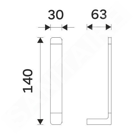 Nimco Maya - Porte-papier de rechange, blanc MAB 29055R-05