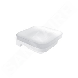 Nimco Maya - Distributeur de savon avec support, verre dépoli/blanc MAB 29059C-05