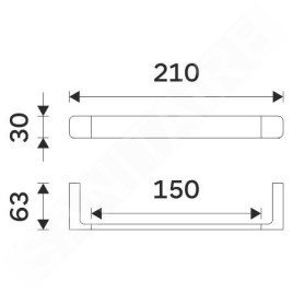 Nimco Maya - Porte-serviettes, longueur 21 cm, blanc MAB 29060-05
