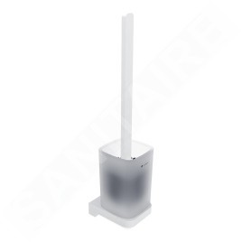 Nimco Maya - Brosse de toilette murale avec support, verre dépoli/blanc MAB 29094CN-HR-05