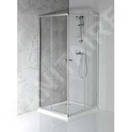 Aqualine Agga - Cabine de douche 90x90 cm, chrome/verre clair HLF909Y