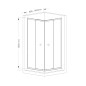 Aqualine Agga - Cabine de douche 90x90 cm, chrome/verre clair HLF909Y