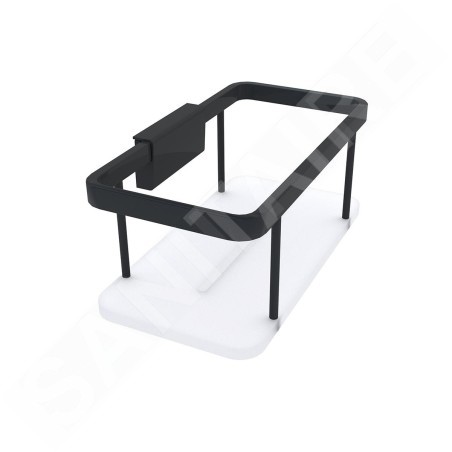 Nimco Kibo - Tablette, longueur 20 cm, plexiglas/noir Ki-14015-B-90