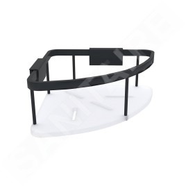 Nimco Kibo - Etagère, longueur 28 cm, plexiglas/noir Ki-14008-B-90