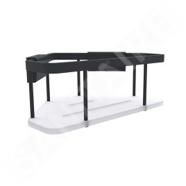 Nimco Kibo - Etagère, longueur 23 cm, plexiglas/noir Ki-14003-B-90