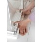 Aqualine Agga - Cabine de douche 90x90 cm, chrome/verre clair HLF909Y