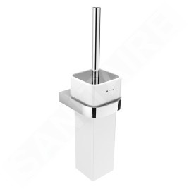 Nimco Nikau - Brosse de toilette murale avec support, blanc/chrome NK 30094K-26