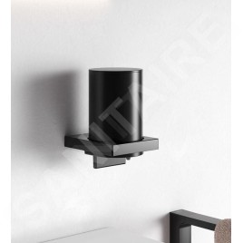 Keuco Edition 11 - Distributeur de savon avec support, 180 ml, noir mat 11152379000