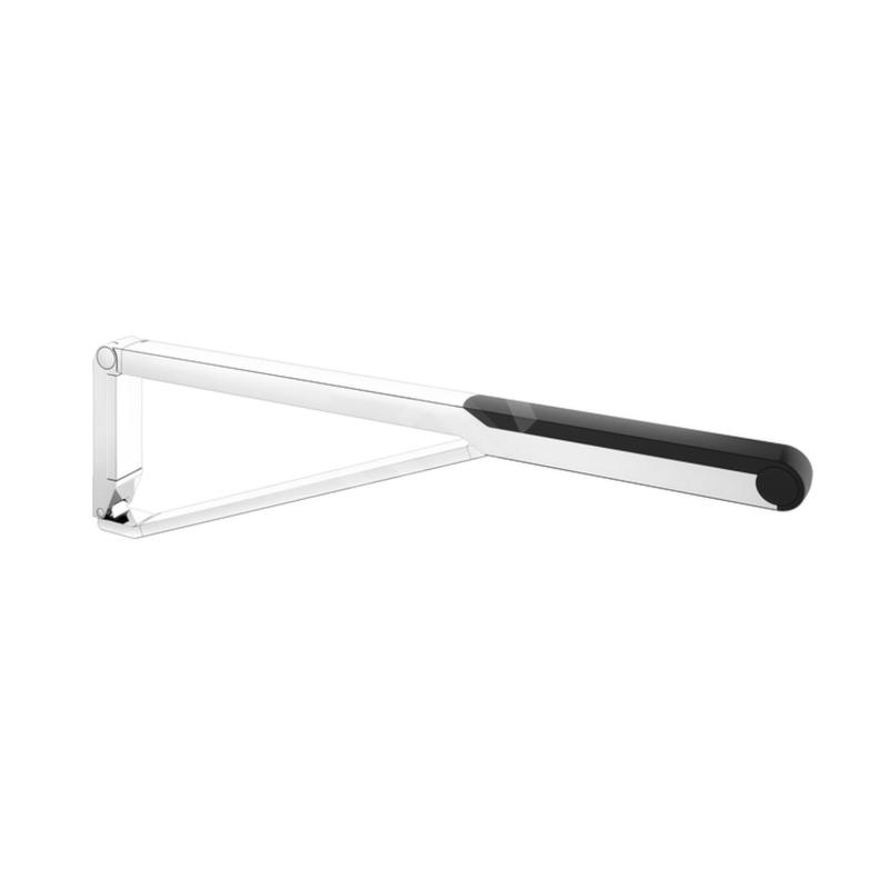 Keuco Axess - Barre de maintien 85 cm, pliable, chrome/noir 35003010837