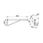 Keuco Axess - Barre de maintien 85 cm, pliable, chrome/noir 35003010837