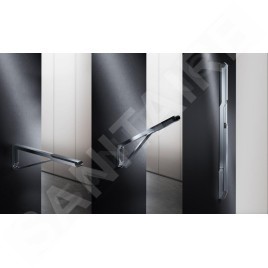 Keuco Axess - Barre de maintien 85 cm, pliable, chrome/noir 35003010837