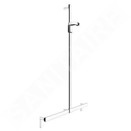 Keuco Axess - Barre de maintien avec barre de douche 100x130 cm, avec support de douche, chrome 35014011013