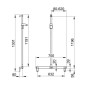 Keuco Axess - Barre de maintien avec barre de douche 70x130 cm, avec support de douche, noir mat 35014377013
