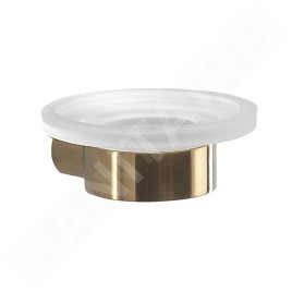 Sapho Gedy Pirenei - Porte-savon avec support, or mat/verre satiné PI1188