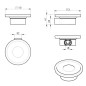 Sapho Gedy Pirenei - Porte-savon avec support, or mat/verre satiné PI1188