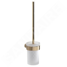 Sapho Gedy Pirenei - Brosse de toilette murale avec support, or/verre satiné PI330387