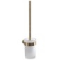 Sapho Gedy Pirenei - Brosse de toilette murale avec support, or mat/verre satiné PI330388