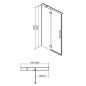 Cersanit Crea - Porte de douche 100x202 cm, gauche, chrome/verre clair S159-001