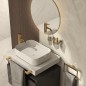Sapho Gedy Pirenei - Distributeur de savon avec support, or/verre satiné PI8187