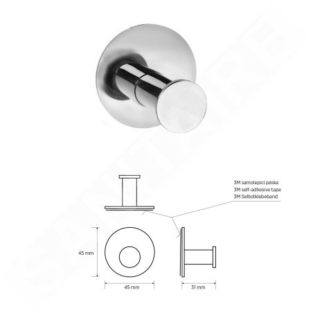 Sapho X-Round - Crochet, chrome XR219