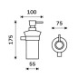 Nimco Bormo - Distributeur de savon liquide avec support, chrome BR 11031KU-T-26