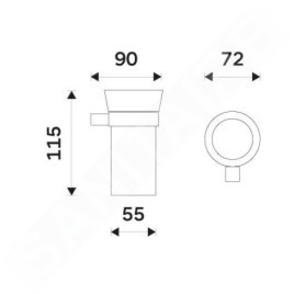 Nimco Bormo - Porte brosse à dents et dentifrice, chrome BR 11058KU-26