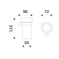 Nimco Bormo - Porte brosse à dents et dentifrice, chrome BR 11058KU-26