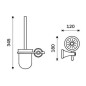 Nimco Lada - Brosse de toilette avec support mural, chrome LA 19094KU-26